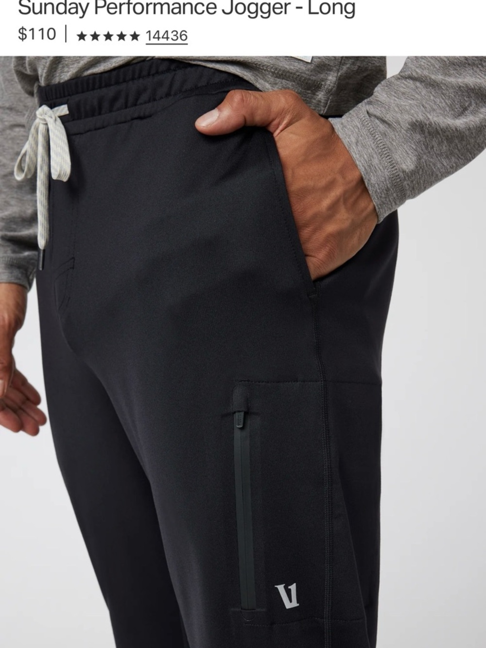 NWOT Vuori Sunday Performance Joggers - Picture 3 of 4